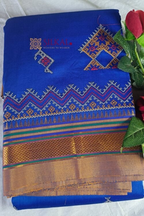 Ilkal Semi Silk With Kasuti Saree