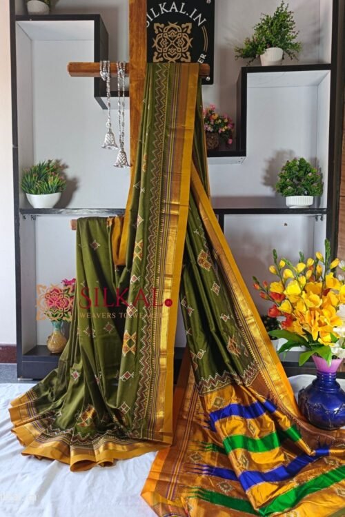 Ilkal Semi-Silk With Kasuti Saree