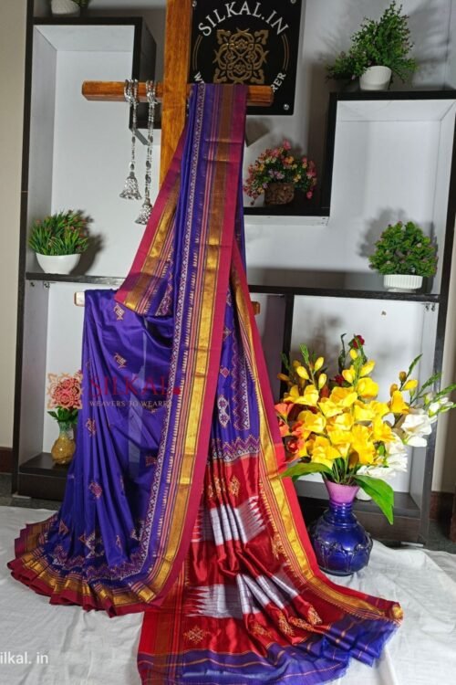 Ilkal Semi Silk With Kasuti Saree