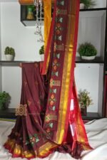 Ilkal Semi Silk With Kasuti Saree