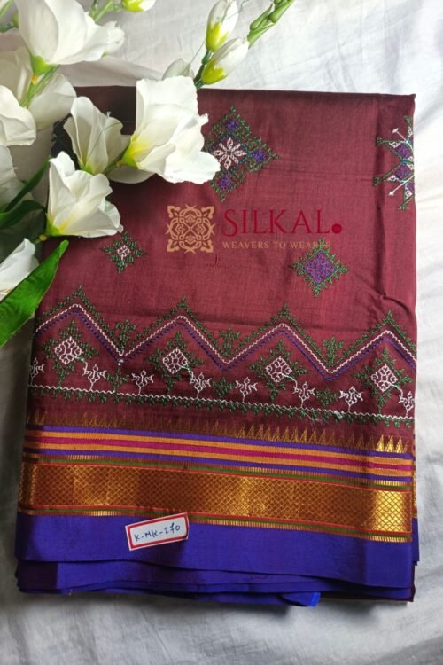 Ilkal Semi Silk With Kasuti Saree