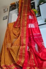 Ilkal Small Check Cotton Silk Saree