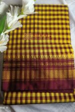 Ilkal Small Check Cotton Silk Saree