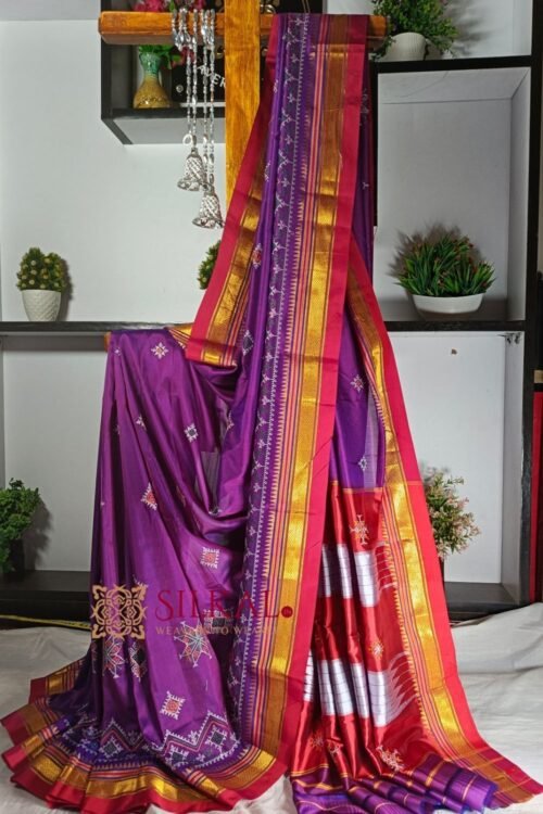 Ilkal Semi Silk With Kasuti Saree