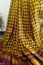 Ilkal Small Check Cotton Silk Saree