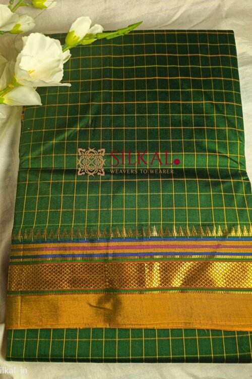 Ilkal Checked Mercerized Silk Saree