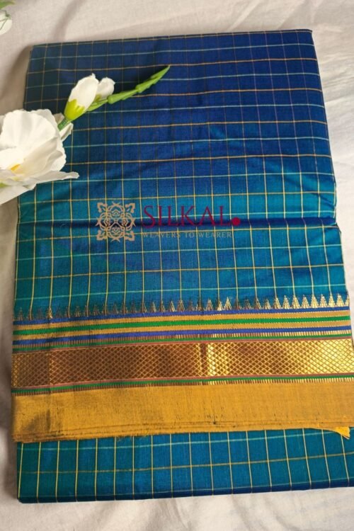 Ilkal Checked Mercerized Silk Saree