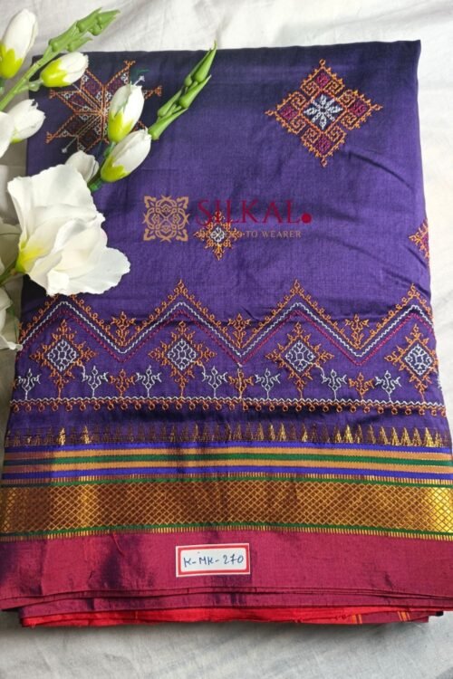 Ilkal Semi Silk With Kasuti Saree