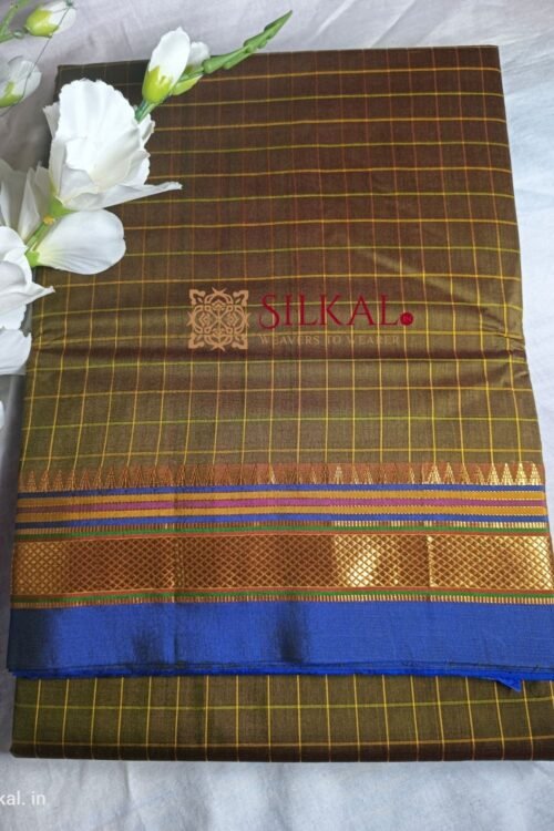 Ilkal Checked Mercerized Silk Saree