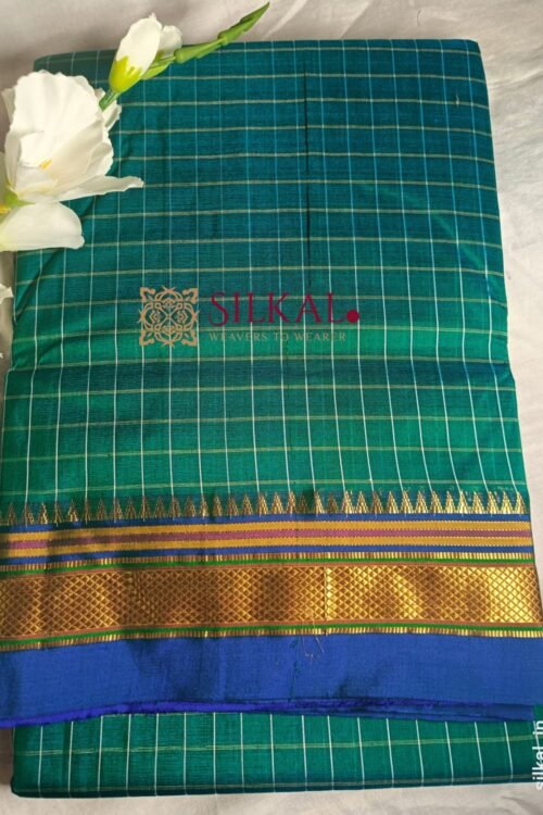 Ilkal Checked Mercerized Silk Saree