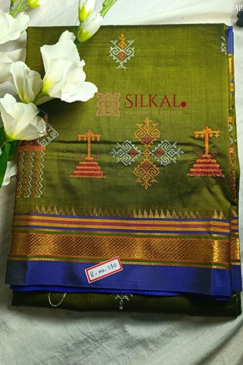 Ilkal Semi Silk With Kasuti Saree