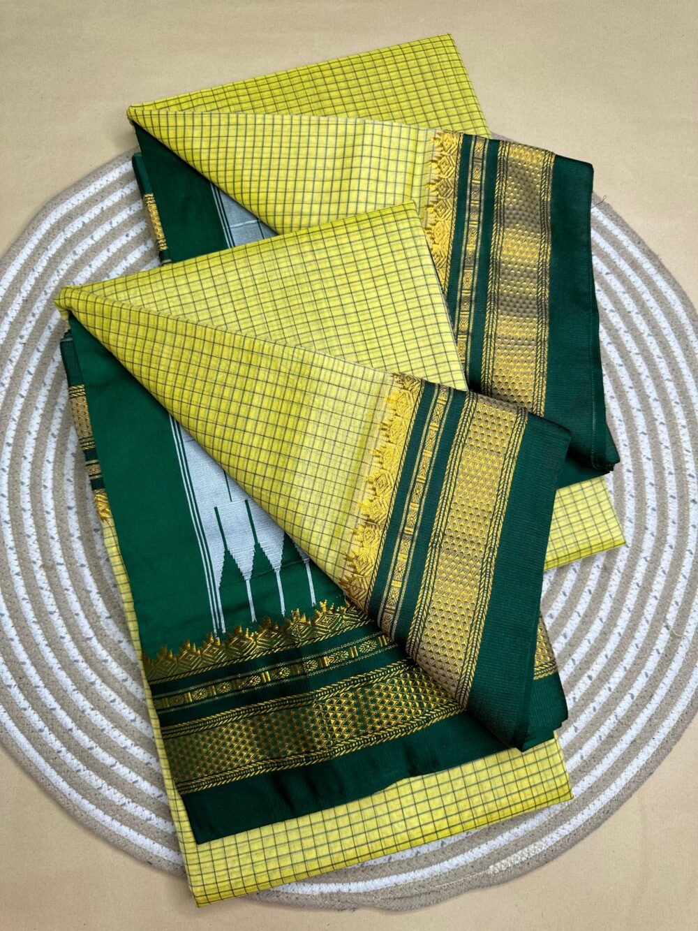 Ilkal Cotton Silk checks Saree - Skl 7033-1-1