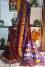 Ilkal Plain Mercerized Silk Saree