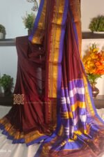 Ilkal Plain Mercerized Silk Saree