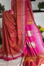 Ilkal Handloom Viscose Cotton Silk Chikki Paras Border Saree