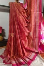 Ilkal Handloom Viscose Cotton Silk Chikki Paras Border Saree