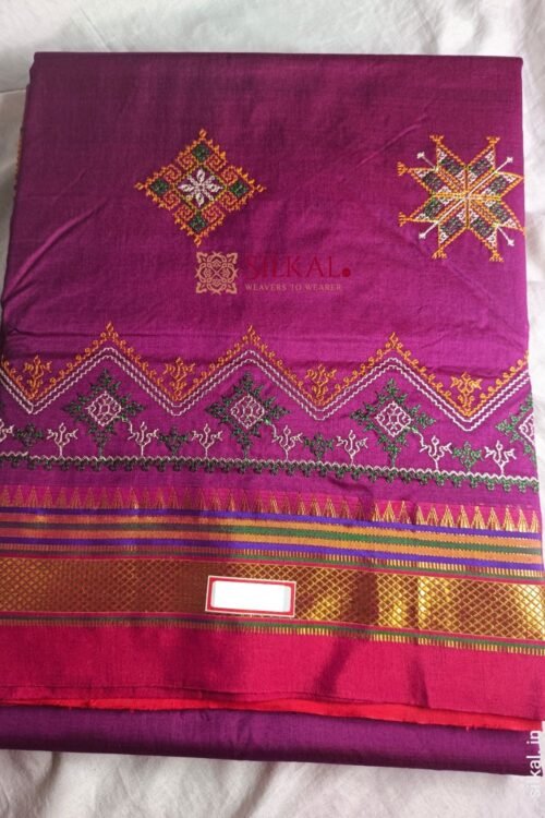 Ilkal Semi Silk With Kasuti Saree