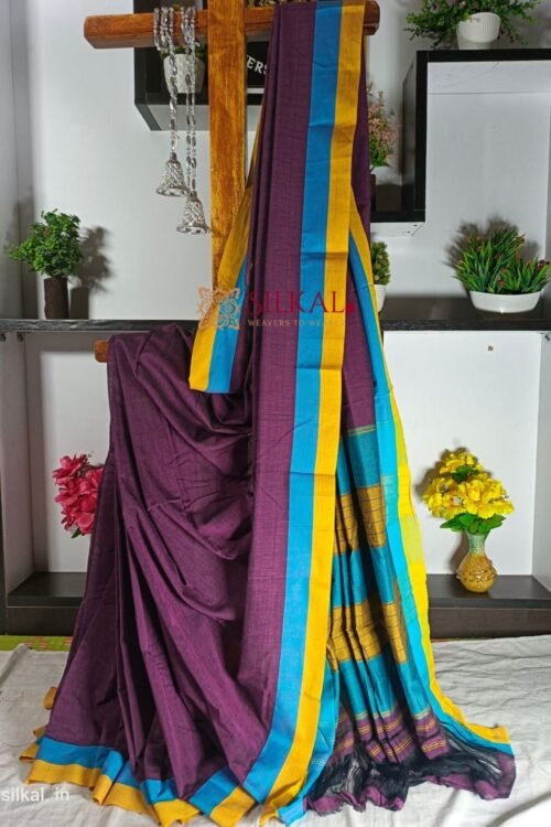 Patteda Anchu Pure Cotton Handloom Saree