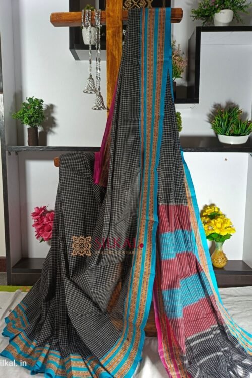 PATTEDA ANCHU PURE COTTON HANDLOOM SAREE -