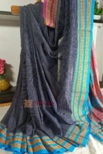 Patteda Anchu Pure Cotton With Gaadi Dhadi Border Saree