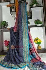 Patteda Anchu Pure Cotton With Gaadi Dhadi Border Saree