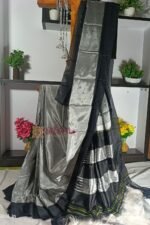 Ilkal Handloom Viscose Cotton Silk Chikki Paras Border Saree