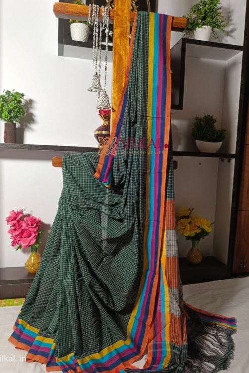 PATTEDA ANCHU PURE COTTON HANDLOOM SAREE -