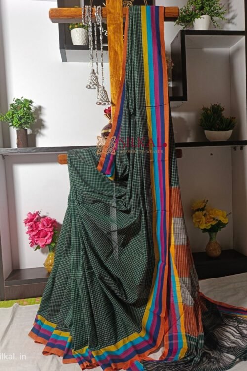 PATTEDA ANCHU PURE COTTON HANDLOOM SAREE -