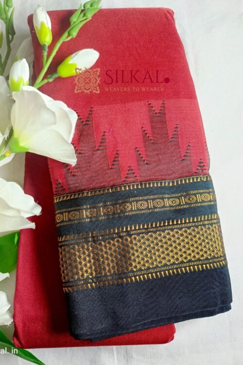 Ilkal Temple Cotton Silk Saree