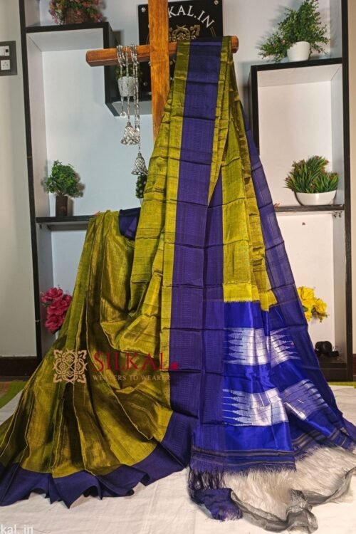 Ilkal Handloom Viscose Cotton Silk Chikki Paras Border Saree