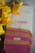 Ilkal Handloom Viscose Cotton Silk Chikki Paras Border Saree