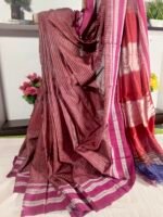 Ilkal Viscose Handloom Gayatri Border Checks Saree